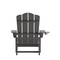 Flash Furniture Gray Adirondack Patio Chair with Cupholder LE-HMP-1044-10-GY-GG - alternate 6